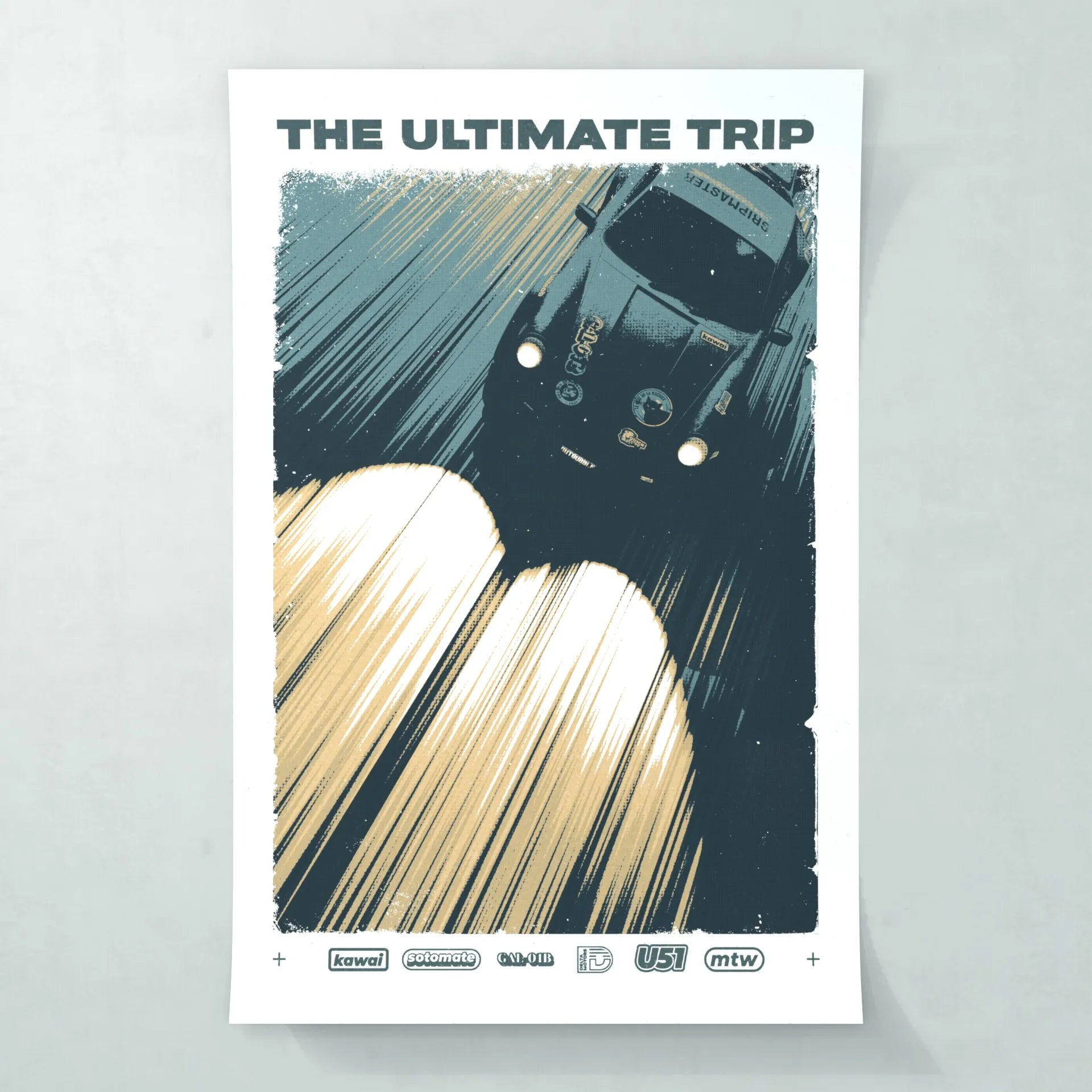 The Ultimate Trip Poster - 8K Car Illustration of High-Speed