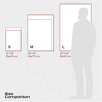 Size comparison chart showing standard poster print sizes