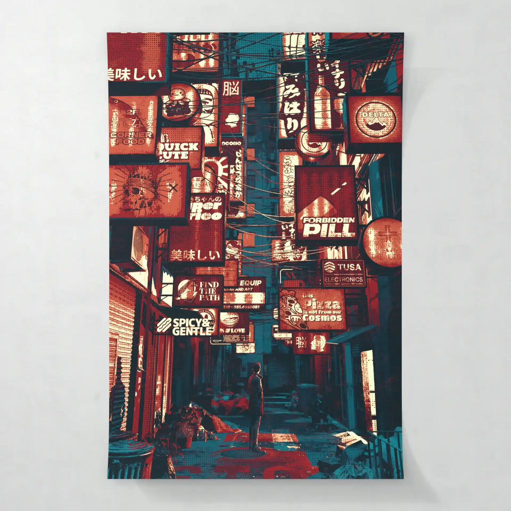Sign alley - Poster - Matte