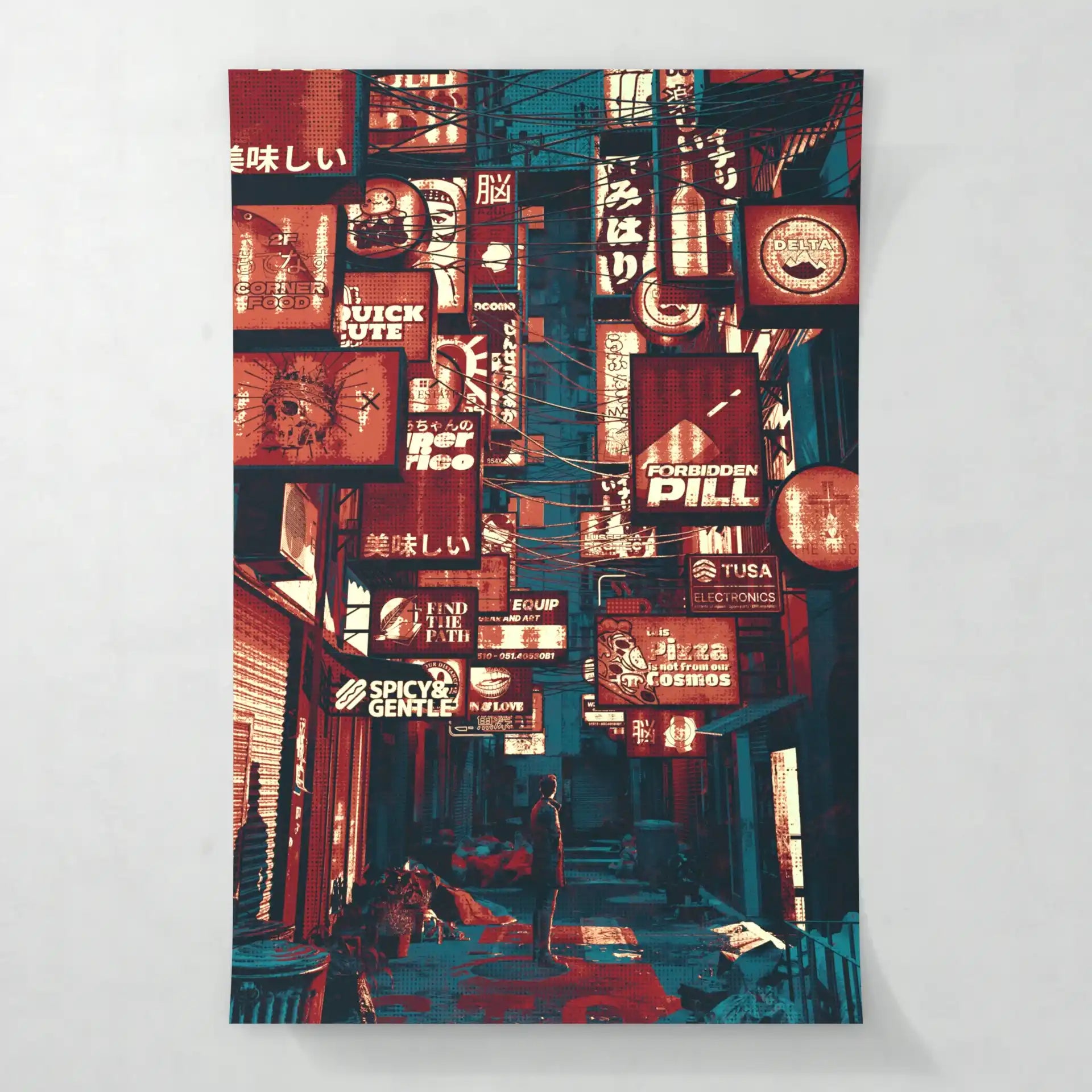 Sign alley - Poster - Matte