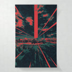 City Laser Beam — dark cinematic art print