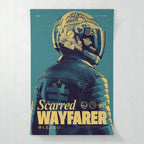 Scarred Wayfarer — dark cinematic art print