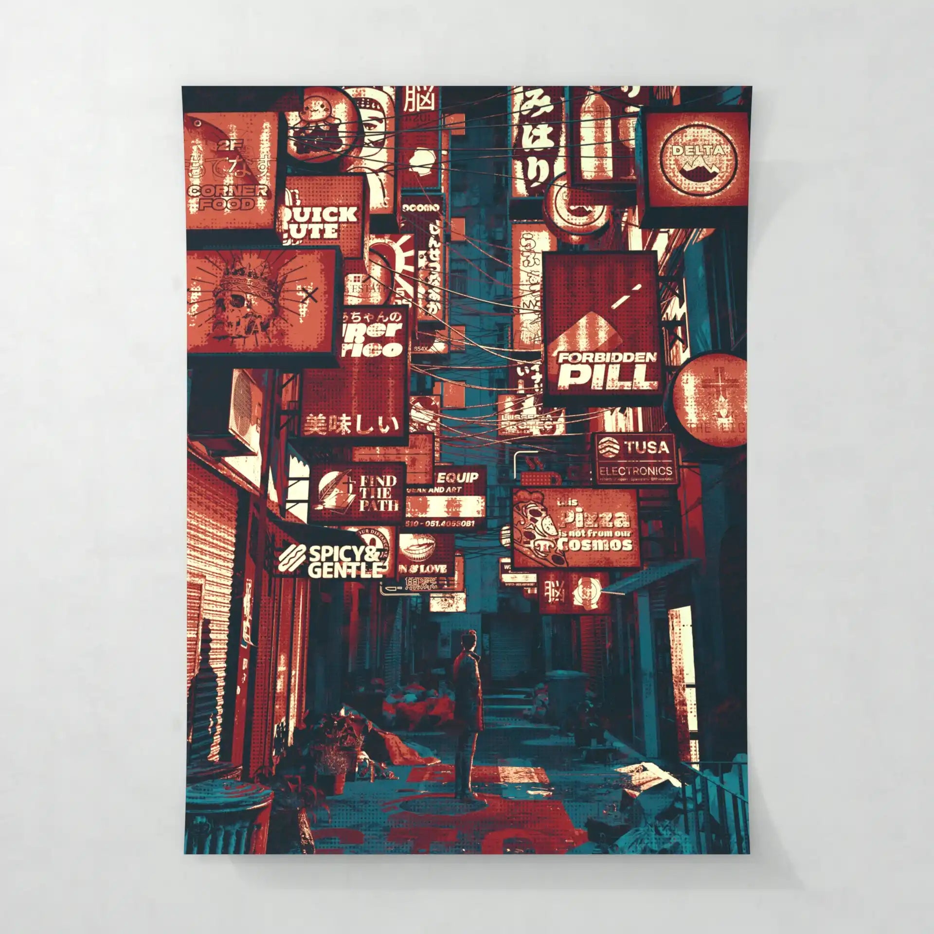 Sign alley - Poster - Matte