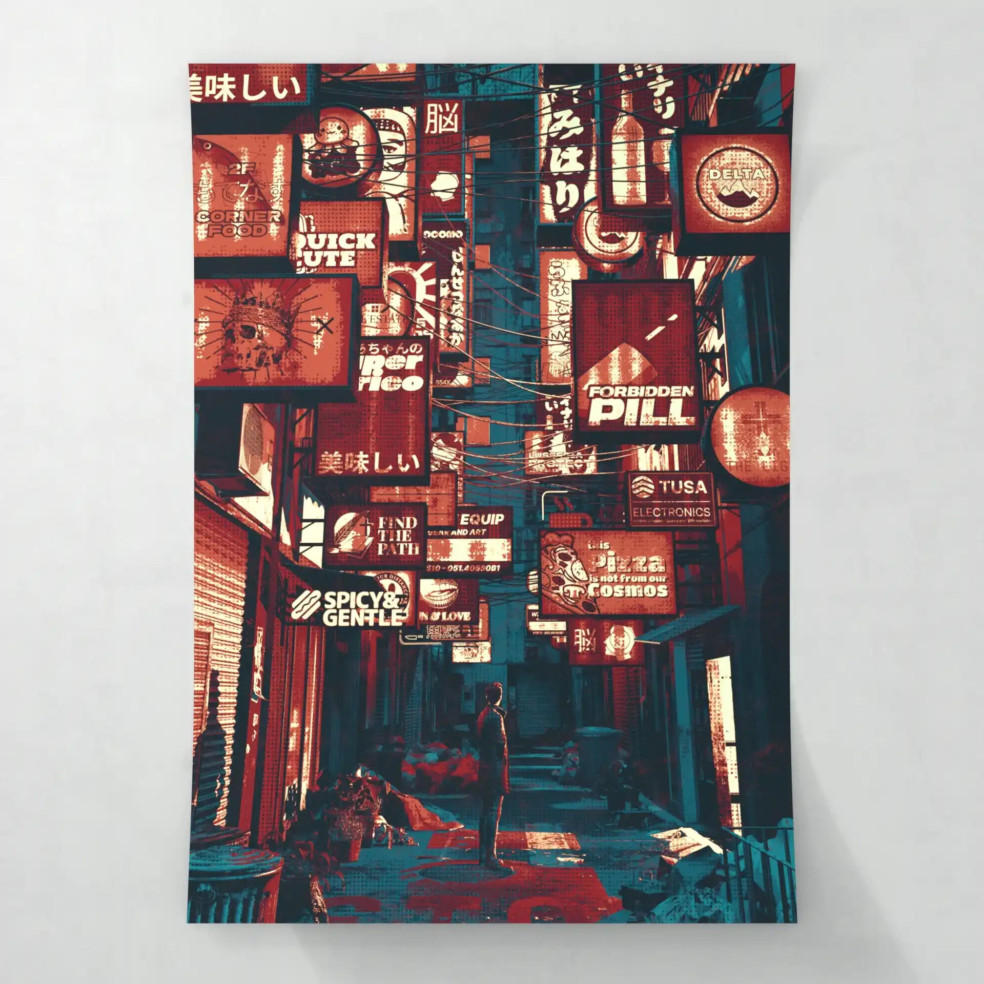 Sign alley - Poster - Matte