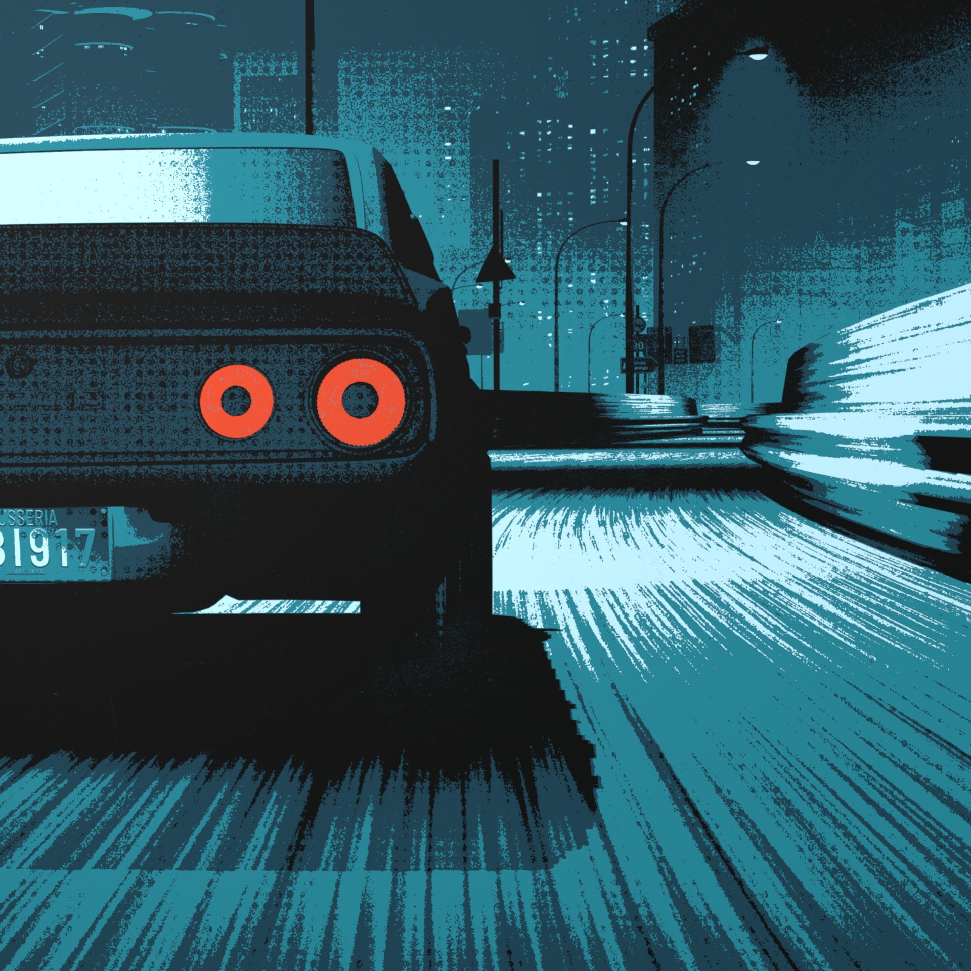 Premura NG01 #1 poster – 8K dark speed car illustration in an