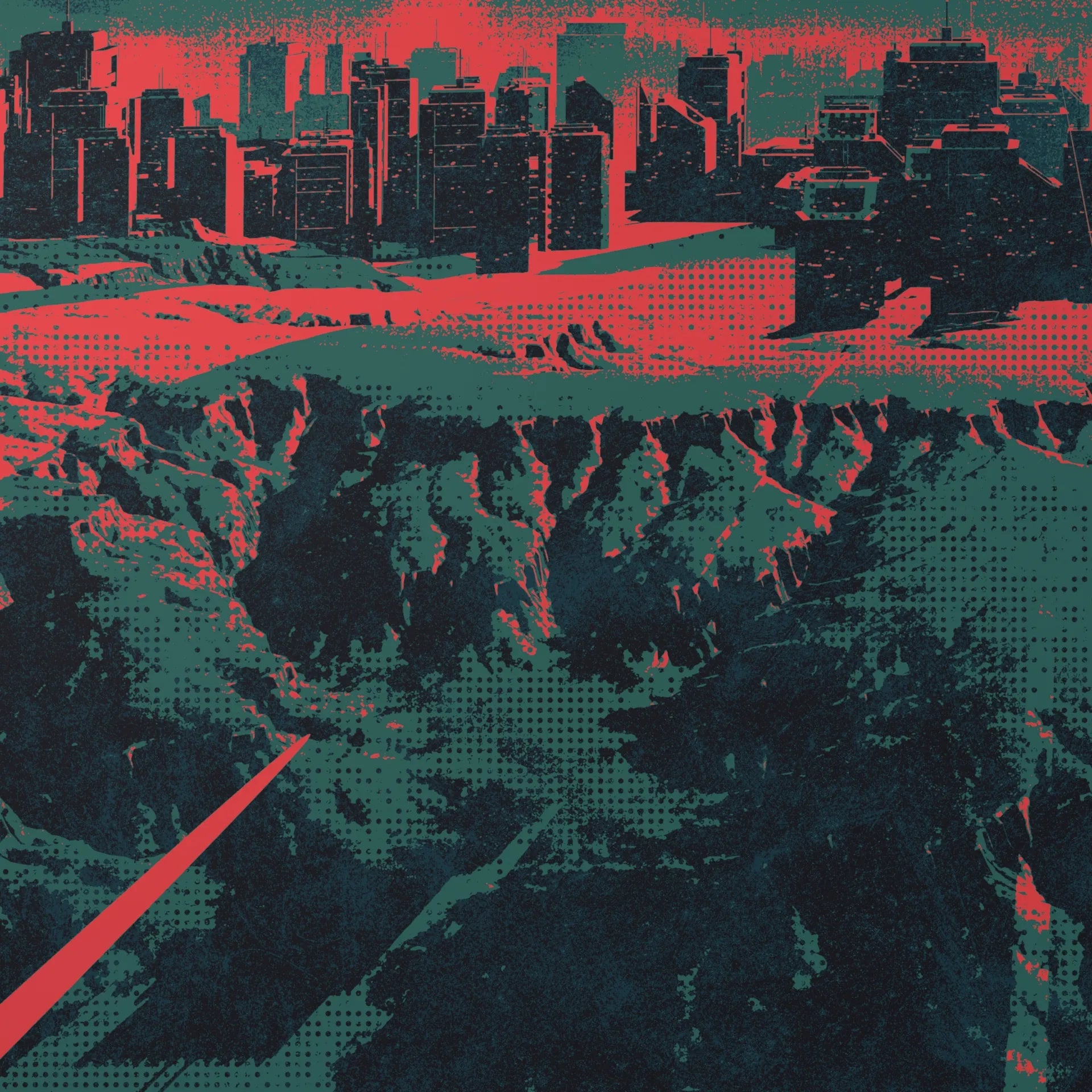 City Laser Beam - Poster - Matte