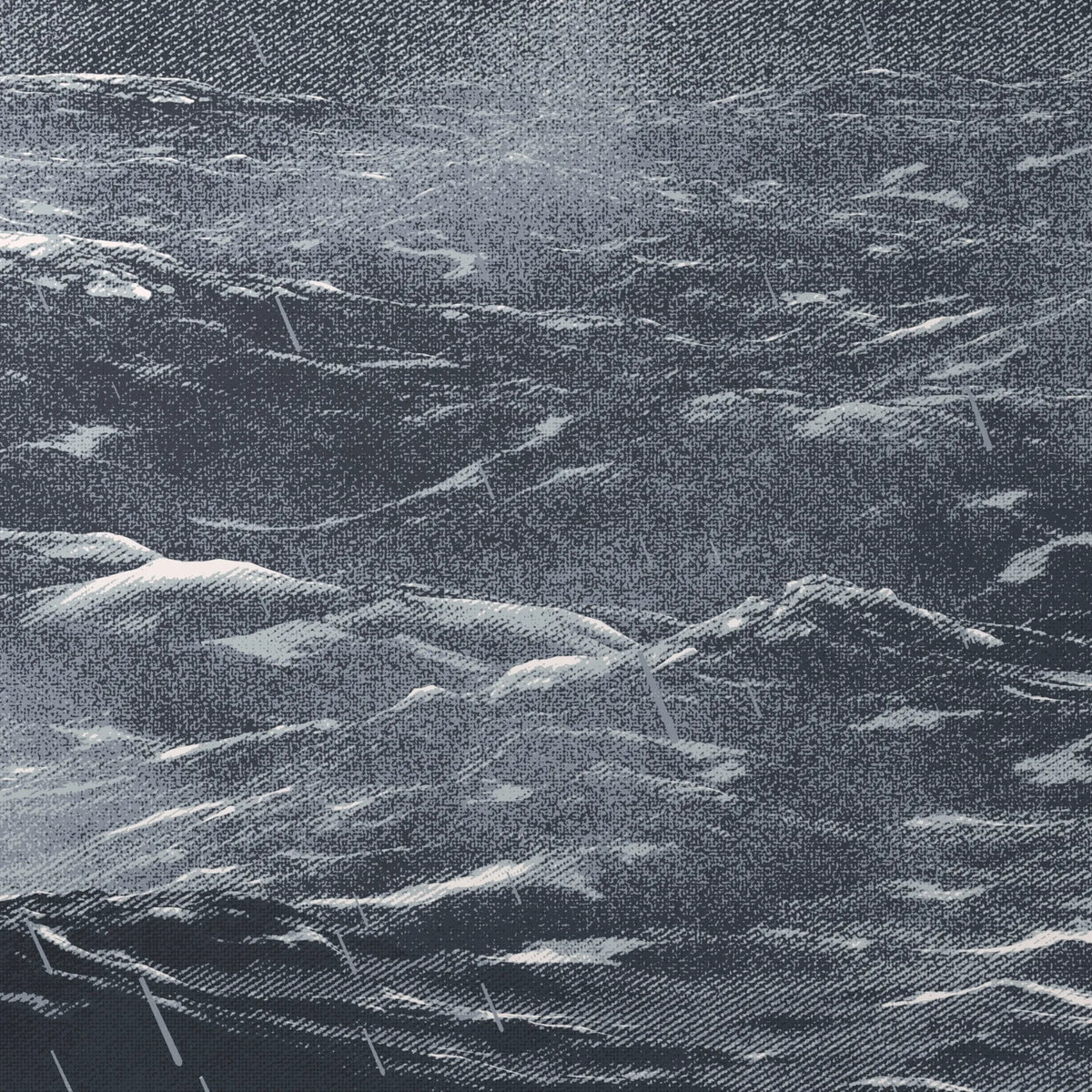 Wave Mck Dark Waves Poster - 8K Illustration of Melancholic Ocean & Storm ...